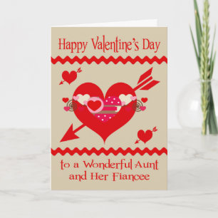 Valentijnsdag aan Tante en Fiancee Feestdagen Kaart