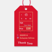 Valentijnsdag aanbiedingen cadeaulabel (Achterkant)