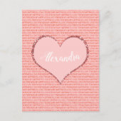 Valentijnsdag Aangepast Monogram Feestdagenkaart (Voorkant)