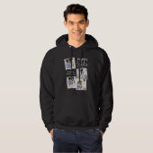 Valentijnsdag Aangepaste 4 Foto Collage & Naam Hoodie (Voorkant volledig)