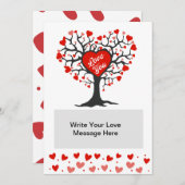 Valentijnsdag aangepaste bericht  feestdagenkaart (Voorkant / Achterkant)