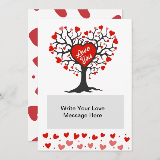 Valentijnsdag aangepaste bericht  feestdagenkaart (Voorkant / Achterkant)