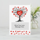 Valentijnsdag aangepaste bericht  feestdagenkaart (Staand voorkant)