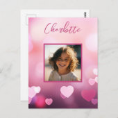 Valentijnsdag Aangepaste foto en gepersonaliseerde Briefkaart (Voorkant / Achterkant)