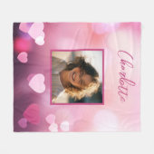 Valentijnsdag Aangepaste foto en gepersonaliseerde Fleece Deken (Voorkant (Horizontaal))