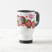 Valentijnsdag Aangepaste foto- en tekstreismuis Reisbeker (Voorkant rechts)