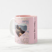 Valentijnsdag - Aangepaste foto-tweetone koffie Tweekleurige Koffiemok (Voorkant links)