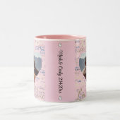 Valentijnsdag - Aangepaste foto-tweetone koffie Tweekleurige Koffiemok (Center)