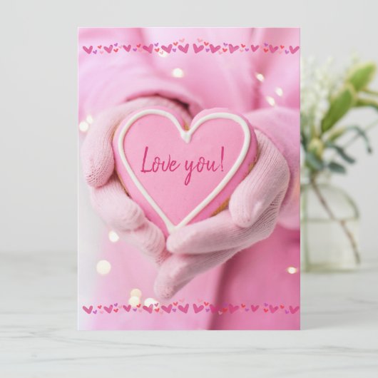 Valentijnsdag Aangepaste Kaart Uitnodiging (Staand voorkant)