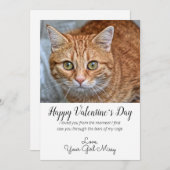 Valentijnsdag aangepaste kattenfoto feestdagenkaart (Voorkant / Achterkant)