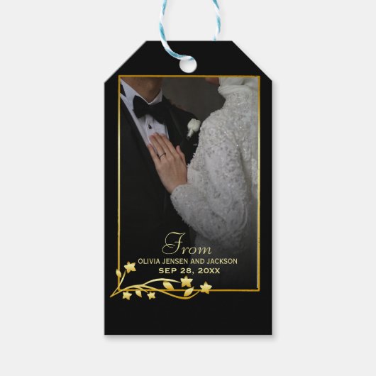 Valentijnsdag aangepaste koppel foto cadeaulabel (Voorkant)
