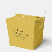 Valentijnsdag Aangepaste Naam M Goud Ophalen Bedankdoosjes (Voorkant)