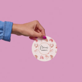 Valentijnsdag aangepaste naam ronde sticker