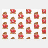 Valentijnsdag aangepaste tekst rode harten Cute Cu Inpakpapier Vel (Voorkant 3)