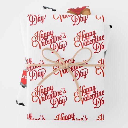 Valentijnsdag aangepaste tekst rode harten Cute Cu Inpakpapier Vel (In situ)
