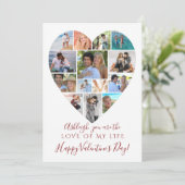 Valentijnsdag Aangepaste tekst voor foto-inkeping  Feestdagenkaart (Staand voorkant)