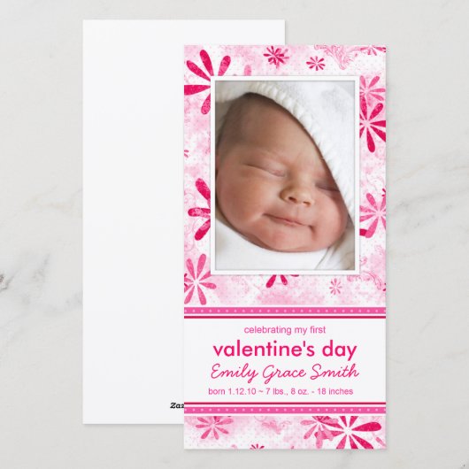 Valentijnsdag - Aankondiging Nieuwe Baby (Voorkant / Achterkant)