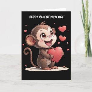 Valentijnsdag Aap Feestdagen Kaart