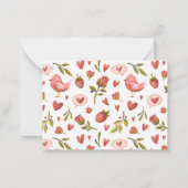  Valentijnsdag aardbei Notitiekaartje (Achterkant)