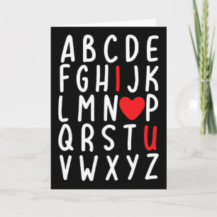 Valentijnsdag Abc Ik Hou Van Jou Hart Leraar Kinde Kaart