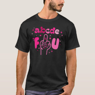 Valentijnsdag ABCDEFU Middle Finger Heart Vday T-shirt