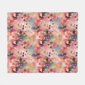 Valentijnsdag Abstract Gouden Kleur Harten Fleece Deken (Voorkant (Horizontaal))
