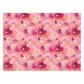 Valentijnsdag Abstract Hearts Pink Gold Tafelkleed (Voorkant (Horizontaal))