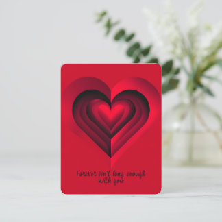 Valentijnsdag Abstract Rode Hart Liefde, Romantiek Feestdagenkaart