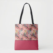 Valentijnsdag Abstracte Hartjes Kleurenblok Tote Bag (Voorkant)