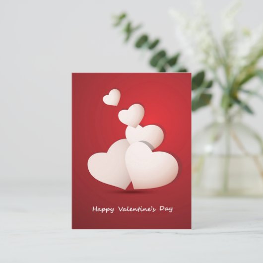 Valentijnsdag Achtergrond Feestdagenkaart (Staand voorkant)