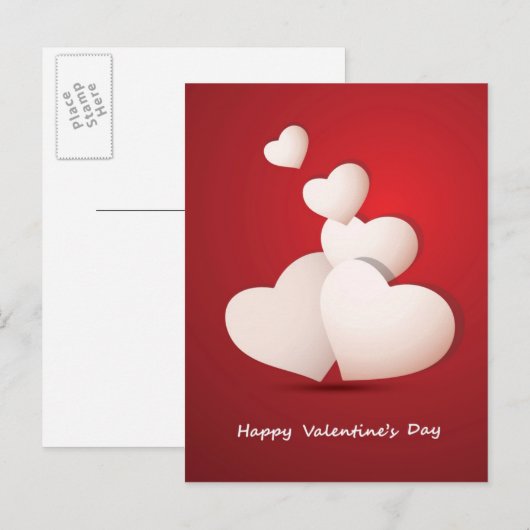 Valentijnsdag Achtergrond Feestdagenkaart (Voorkant / Achterkant)