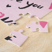 Valentijnsdag: Achtergrond 'Ik hou van je'. Legpuzzel (Zijkant)
