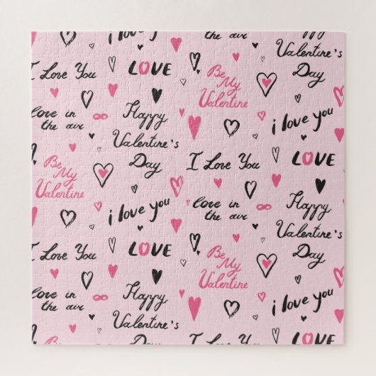 Valentijnsdag: Achtergrond 'Ik hou van je'. Legpuzzel (Verticaal)