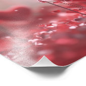 Valentijnsdag achtergrond met roze harten foto afdruk (Hoek)