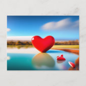 Valentijnsdag achtergrondse Briefkaart hartroze (Voorkant)