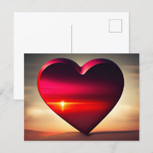 Valentijnsdag achtergrondse Briefkaart hartroze