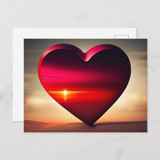 Valentijnsdag achtergrondse Briefkaart hartroze (Voorkant / Achterkant)