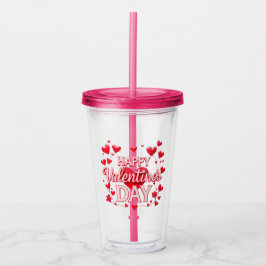 VALENTIJNSDAG ACRYL DRINKBEKER