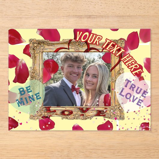 Valentijnsdag Acryl Uitnodigingen (Voorkant)