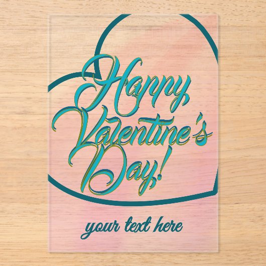 Valentijnsdag acryl uitnodigingen (Voorkant)