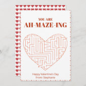 Valentijnsdag activiteit Kaart voor kinderen (Voorkant / Achterkant)