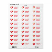 Valentijnsdag Adreslabel Etiket (Full Sheet)