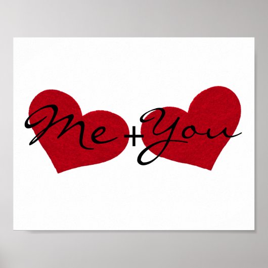 Valentijnsdag Afdrukken "Ik en jij" Poster (Voorkant)
