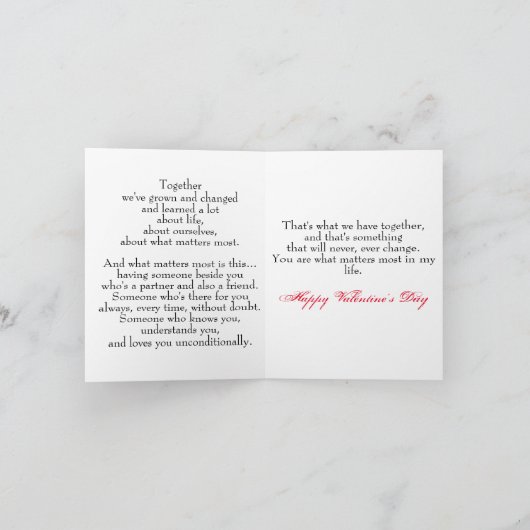 Valentijnsdag - Afro-Amerikaans echtpaar Kaart (Binnen)