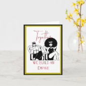 Valentijnsdag - Afro-Amerikaans echtpaar Kaart (Gele Bloem)