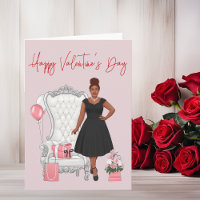 Valentijnsdag Afro-Amerikaanse vrouw