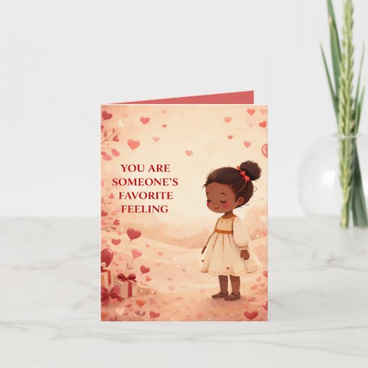 Valentijnsdag Afro-Amerikaanse wenskaart (Voorkant)