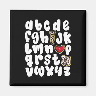 Valentijnsdag Alfabet Abc Ik Hou Van Jou Leraar Vr Magneet