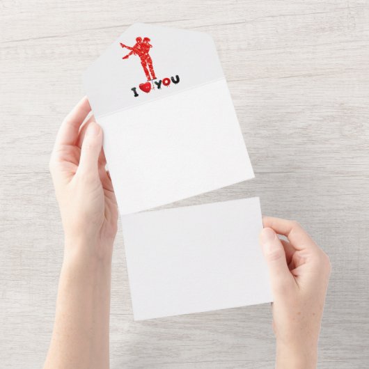 valentijnsdag, All in One Trouw Uitnodiging (Afscheurbaar)