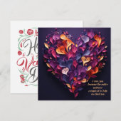 Valentijnsdag alleen jij en ik dank je briefkaart (Voorkant / Achterkant)